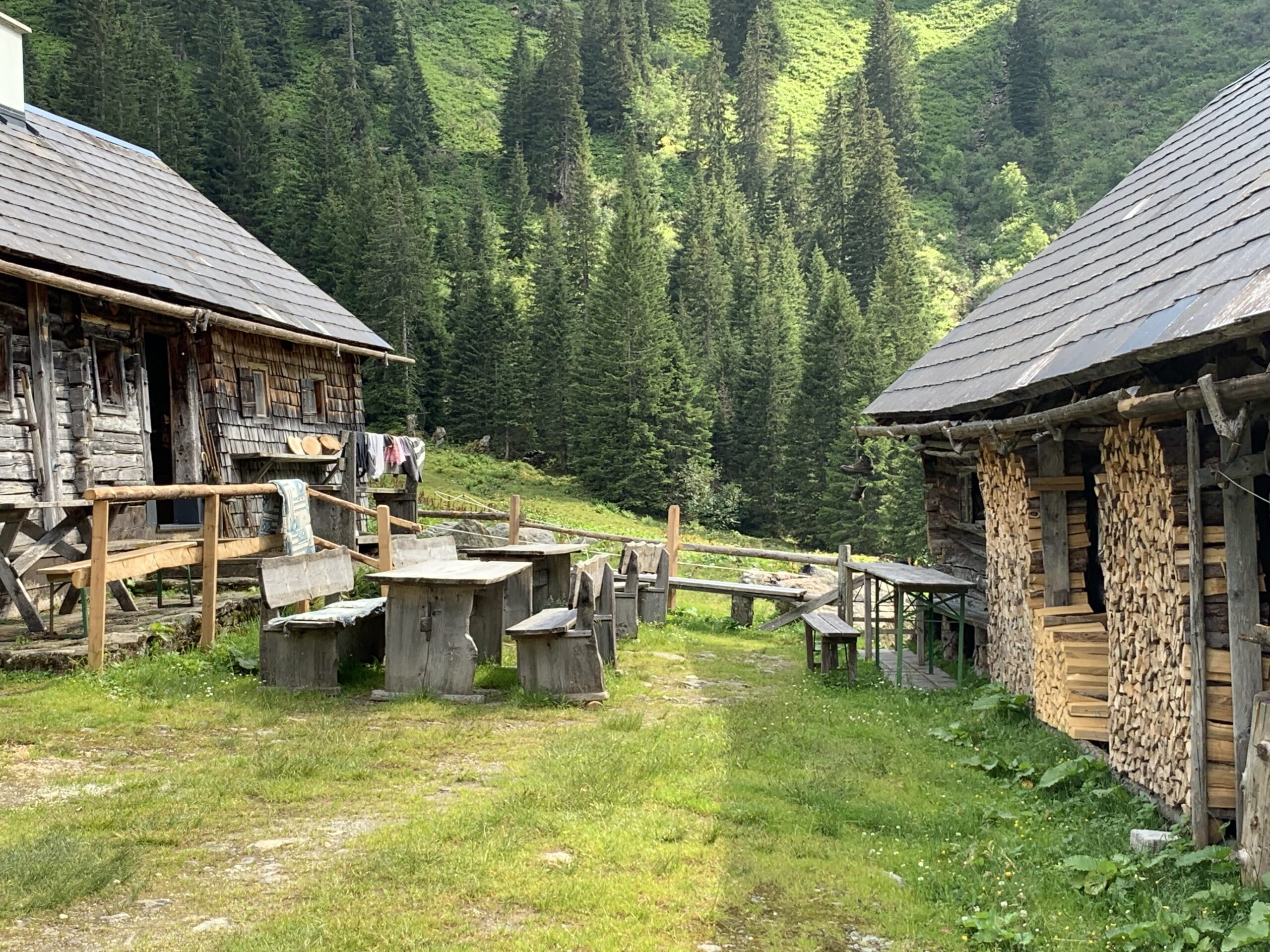 Finsterkaralm, a lovely rest stop on the hike departing from Haus Erna last summer holiday.
